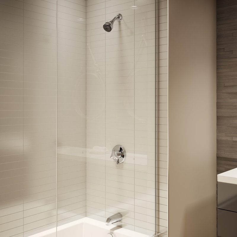 Ensemble de garniture de robinet de baignoire et de douche à poignée simple Origins - 1,5 GPM (valve non incluse)