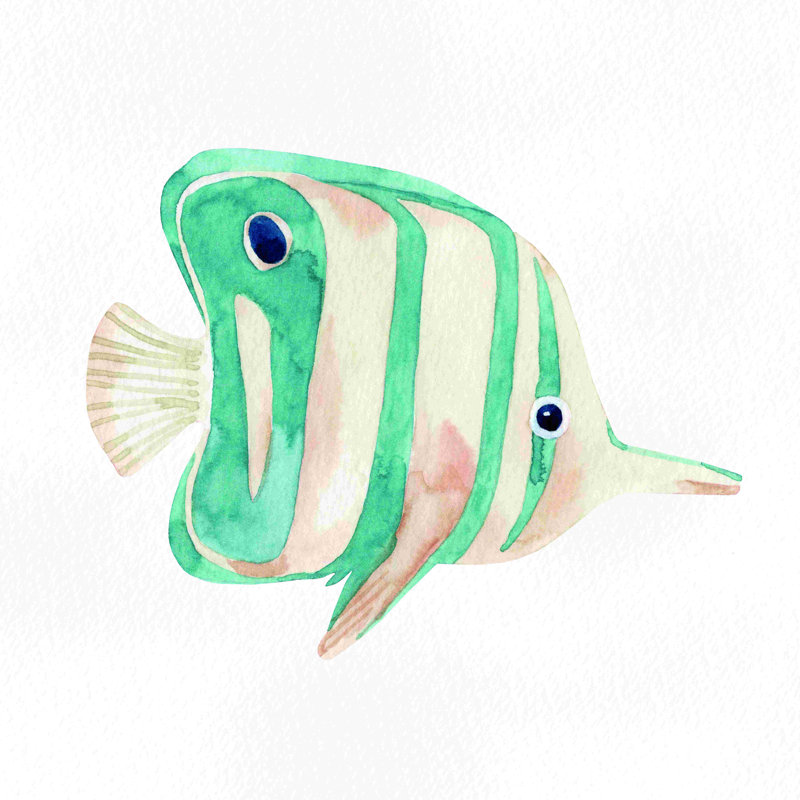 «Copperband Butterfly Fish», reproduction sur toile tendue, H 12 po x l 12 po