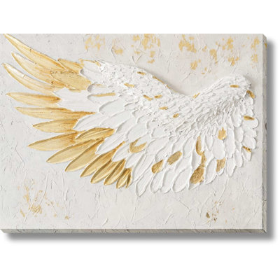 Art mural texturé à oreilles angéliques texturées - 35 po x 47 po