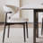 White sintered stone solid wood dining table-107774577