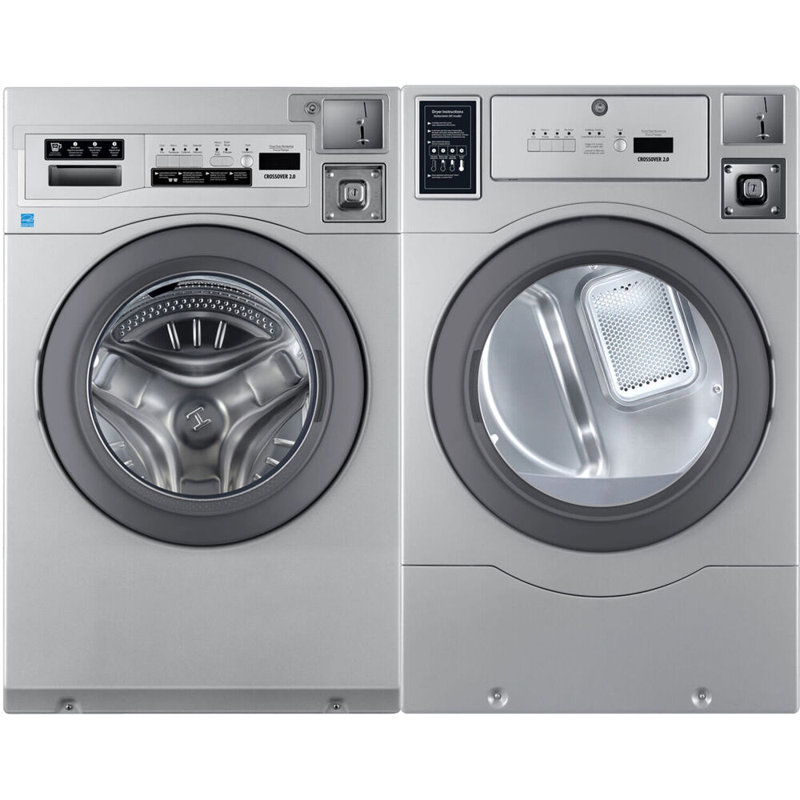 Industrial Coin-Operated Clothes Washer Dryer, Electric