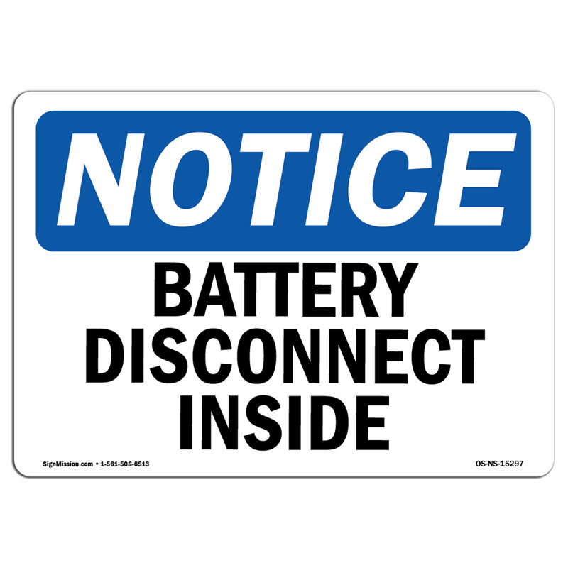 AVIS Décalcomanie à pile 7 po x 5 po, H 3,5 po x l 5 po x P 0,1 po