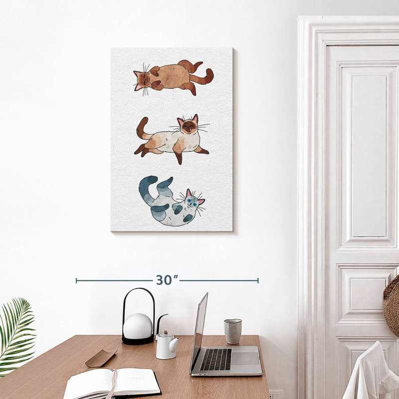 Trio de chats japonais Brampt, H 30 po x l 20 po