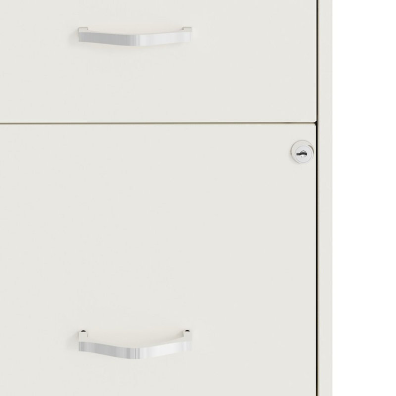 Krahn 14.25'' Wide 2 -Drawer Mobile Steel File Cabinet, Pearl White