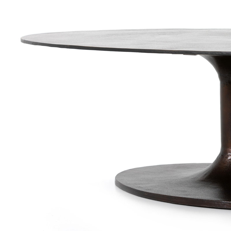 Simone Coffee Table, 16.5" H x 29.5" L x 54.75" W, Antique Rust