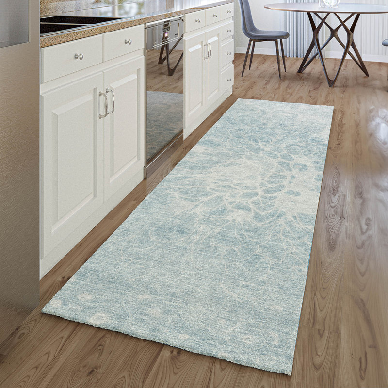 Premium Machine Washable Arnette Sky Rug, Runner 2'3" x 7'6"