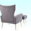 Chaise d'appoint moderne avec repose-pieds-88045870