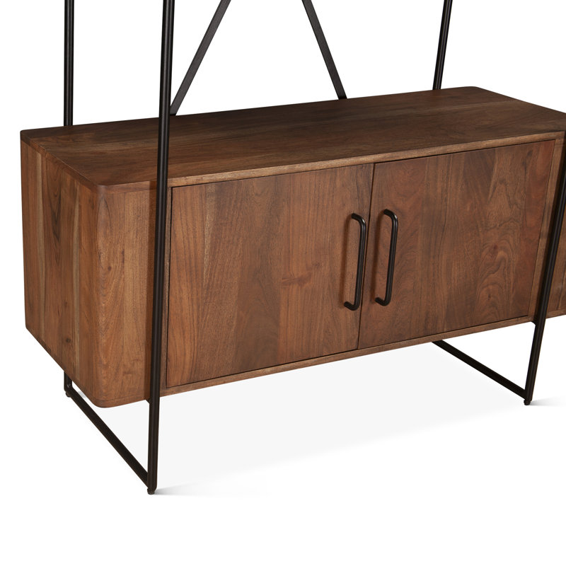 Halden Tall Bookshelf In Pecan Brown