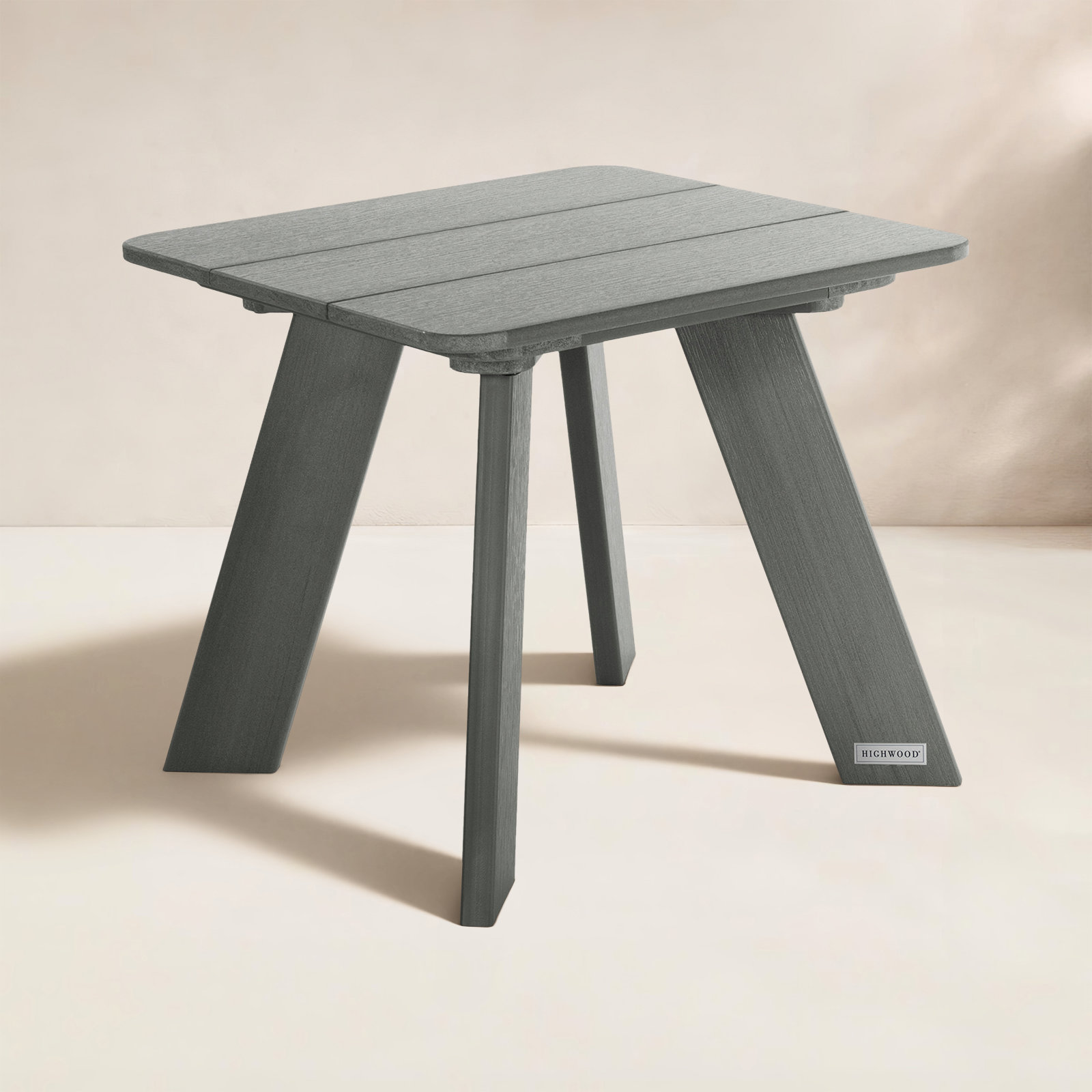 Byrnes 17.8'' Plastic / Acrylic Outdoor Side Table, Coastal Teak