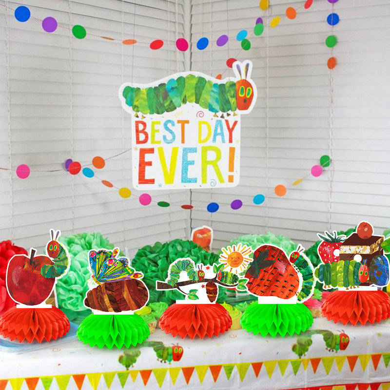 Hungry Caterpillar Party Supplies, 3D Caterpillar Honeycomb Dekorationen
