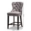 Upholstered Counter Stool with Solid Wood Frame-992288363