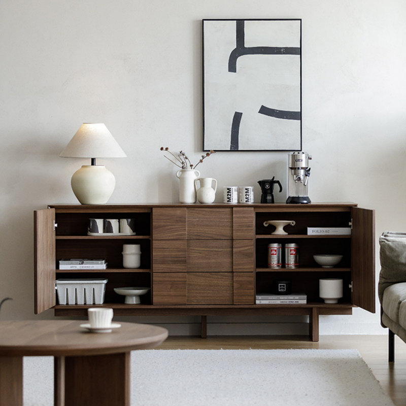Buffet maison de style rétro, H 31,5 po x l 47,24 po x P 15,75 po