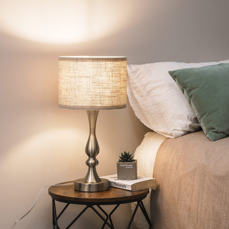 Denyer Metal USB Table Lamp, Black