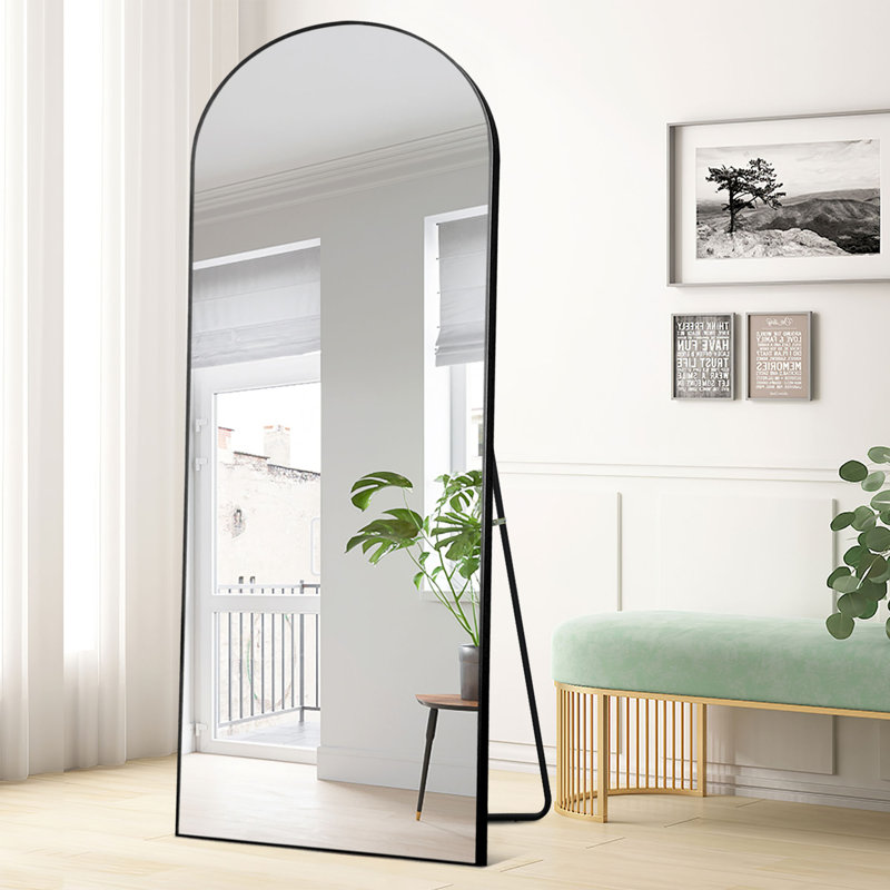 Miroir en métal noir, 65 po x 22 po