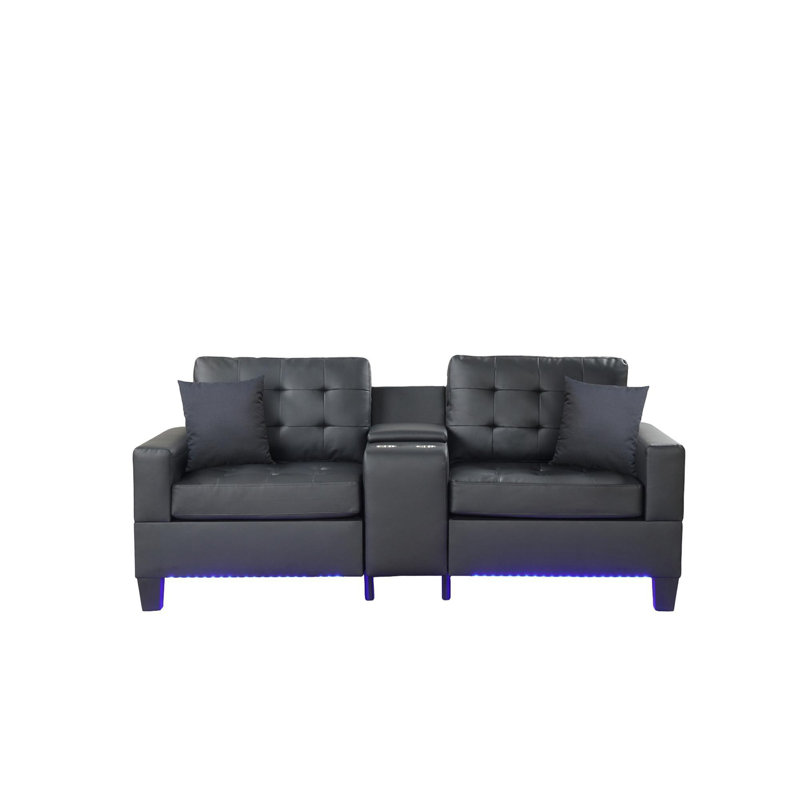 Canapé en tissu PVC avec lumières DEL