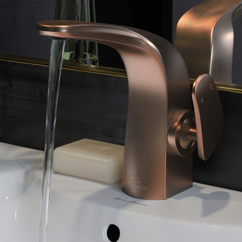 Robinet pour salle de bain monotrou, monotrou Château, Bronze huilé