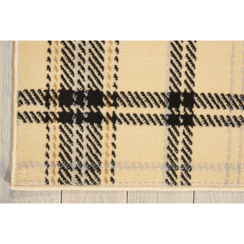 Tapis crème Bo Rustic Farmhouse, Rectangle 7 pi 10 po x 9 pi 10 po