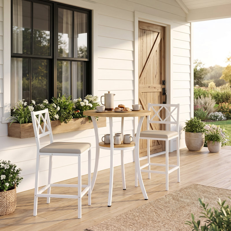 Ensemble bistro 37,98 po H 37 pièces, Naturel, Gris