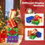 Ensemble de 4 boîtes-cadeaux de Noël illuminées avec des boucles colorées, 52 lumières DEL blanc chaud