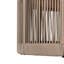 Table basse d'extérieur en corde de rotin et bois - Mobilier de balcon de patio pour jardin, cour, balcon - Résistant aux intempéries