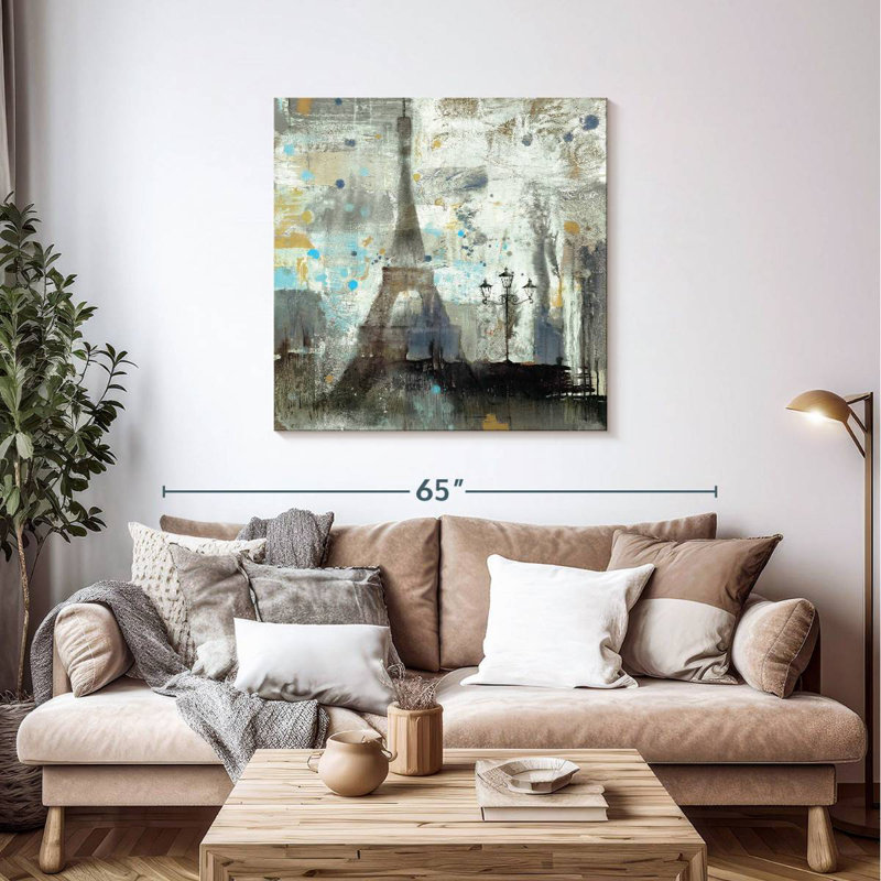 Nicci Eiffel Tower Neutral, 39" H x 39" W