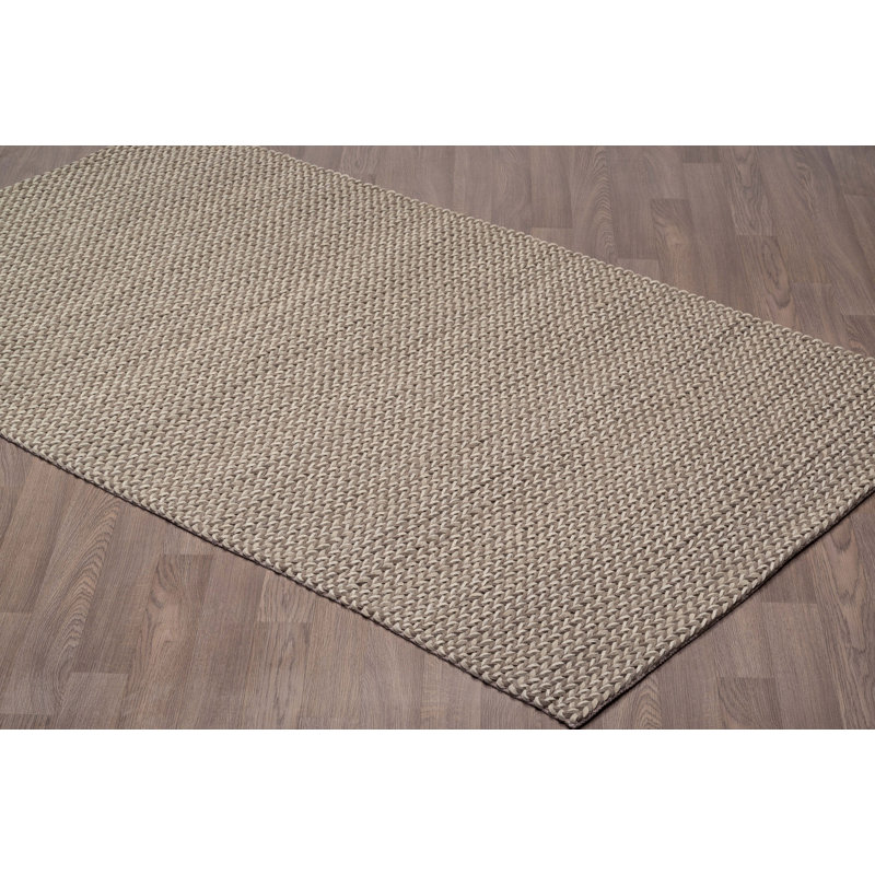 Tapis ivoire en laine touffeté à la main Langlois, Rectangle 8 pi x 10 pi