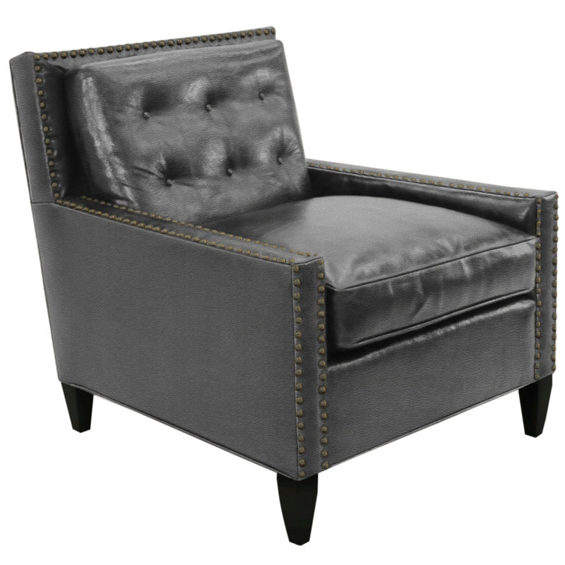 Leather Armchair, Croc Gator Brown, Brushy Bayou, Old Gold E