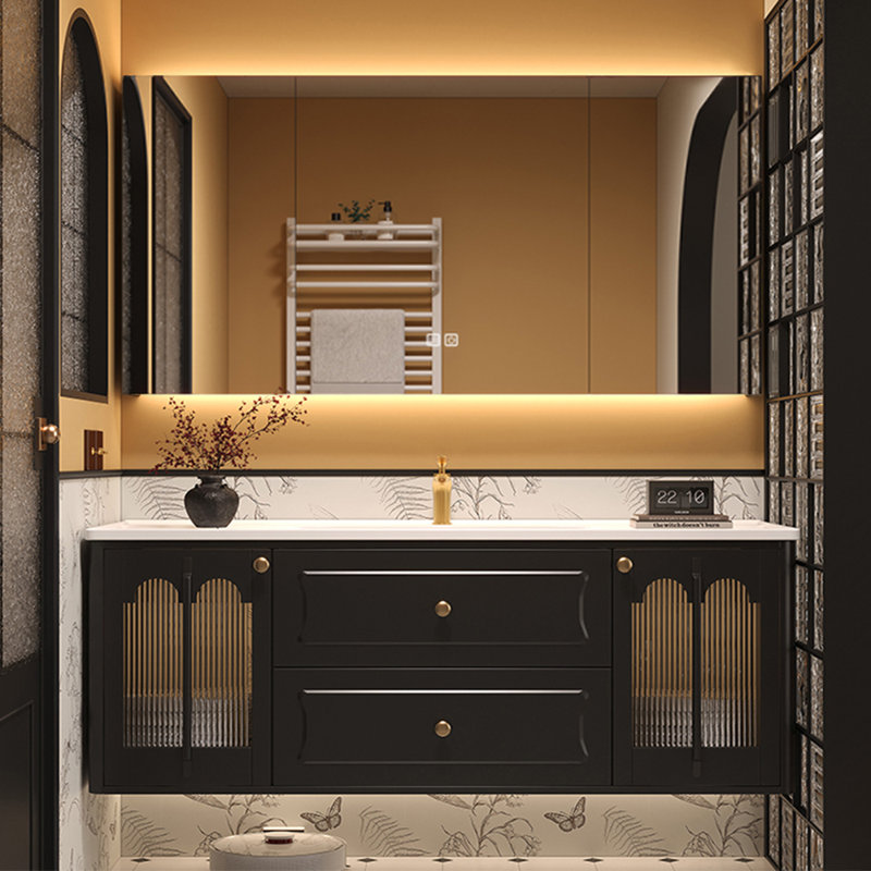 Armoire de salle de bain rétro de style français, 51"
