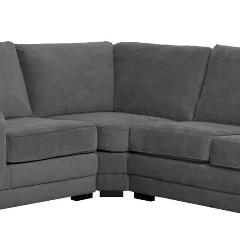 Carnot 4 Seater Corner Sofa , Dark Grey, Left Hand Facing