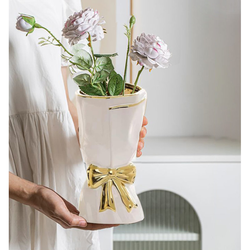 Bow Vase, Flower Vases For Table Decor