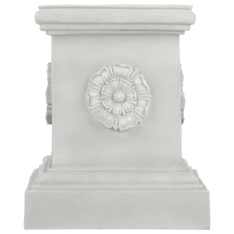 English Rosette Garden Sculptural Plinth