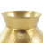 Metal Hammered Spotted Decorative Gold Vase