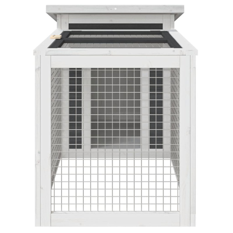 Pembroke Weather Resistant Rabbit Hutch, Grey/White