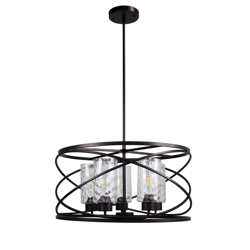 Luminaire suspendu tambour 5 lumières