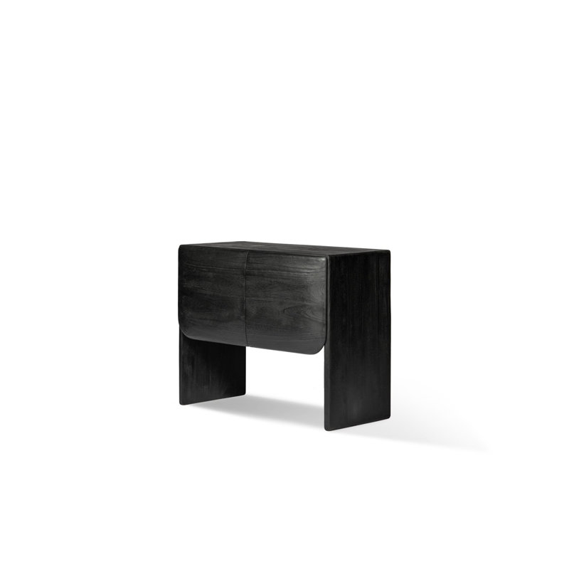 Neascu Solid Wood Standard Accent Cabinet, Black