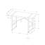 Bureau d'ordinateur, bureau personnel, ordinateur portable, L 48 po, travail, métal stratifié brun, contemporain, moderne-125903444