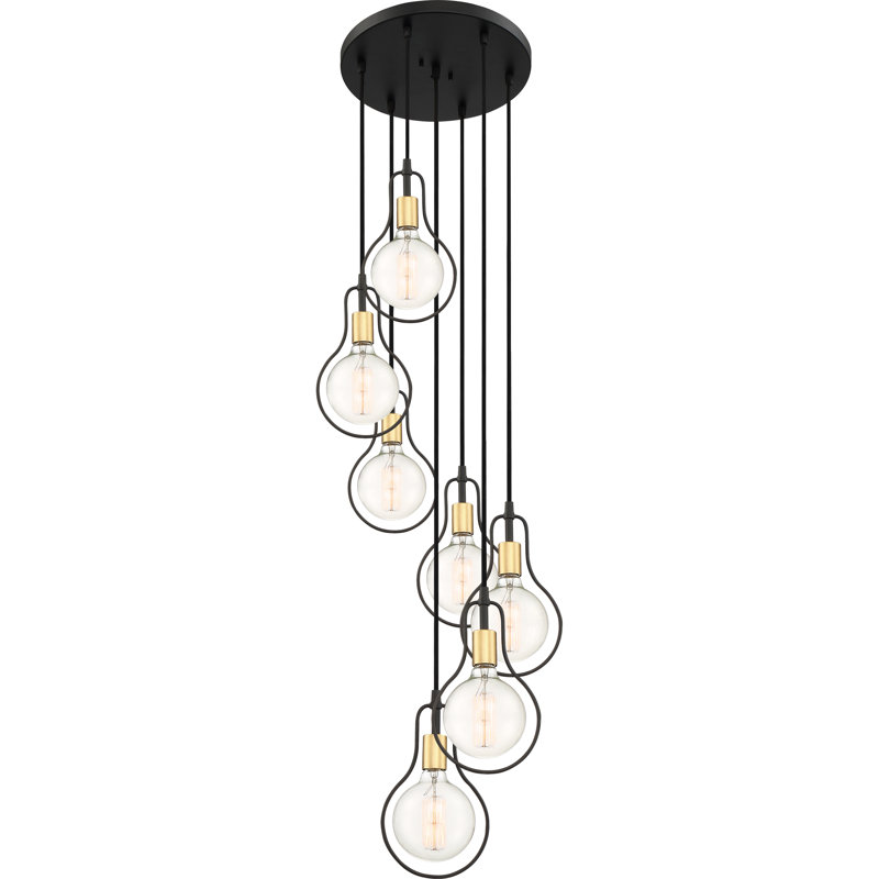 Luminaire suspendu pour une ampoule 7 lumières grappe Thermopolis