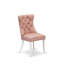 Chaises de cuisine Dallas Parson, dossier capitonné avec garniture cloutée, chaises de salle à manger rembourrées en tissu de polyester beige rouge, ensemble de 2, lin blanc-6824816