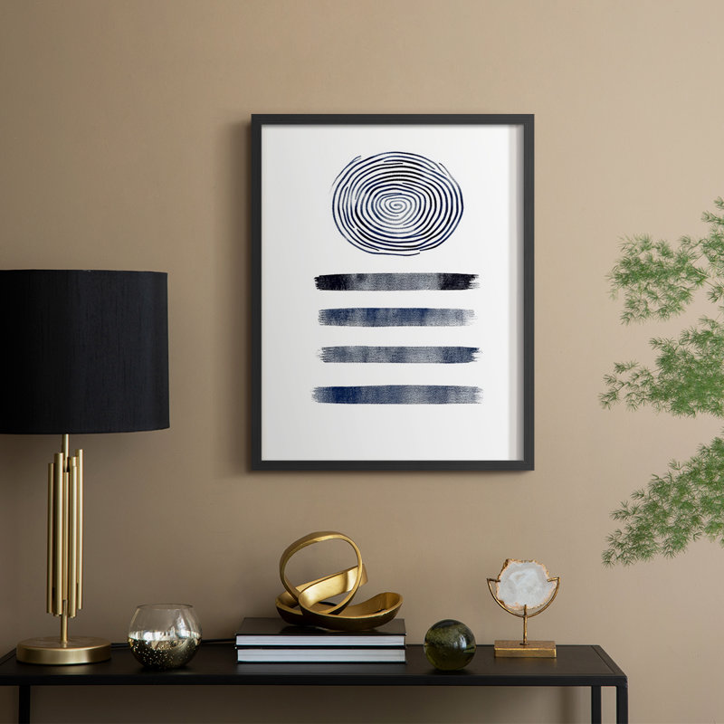«Abstract Abstract», reproduction encadrée - prêt à accrocher -, H 10 po x l 8 po, Noir