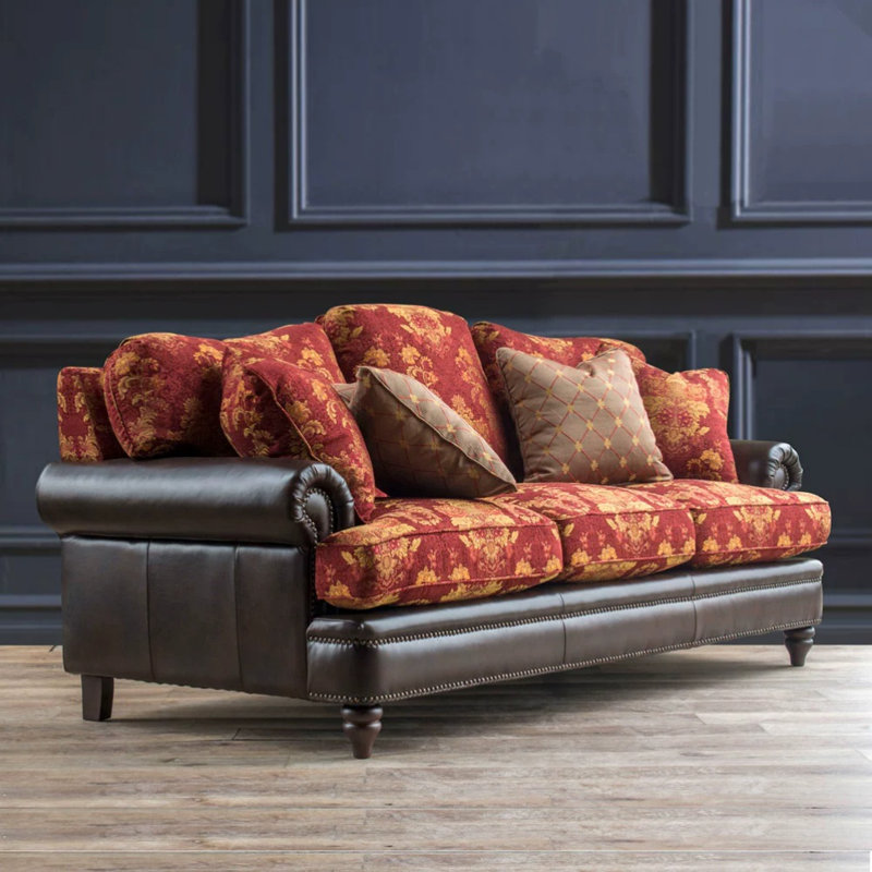 Canapé Retro Creative, Rouge, H 39,37 po x l 85,83 po x P 39,37 po