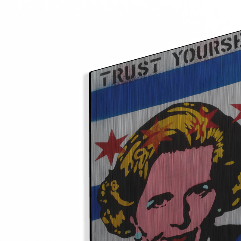 «Trust Yourself» par Abstract Graffiti, art mural, H 16 po x l 12 po