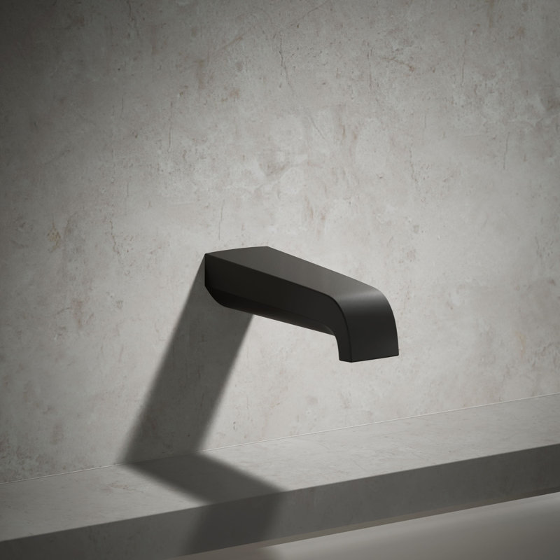 Pitch Wall-Mount Bath Spout, Matte Black