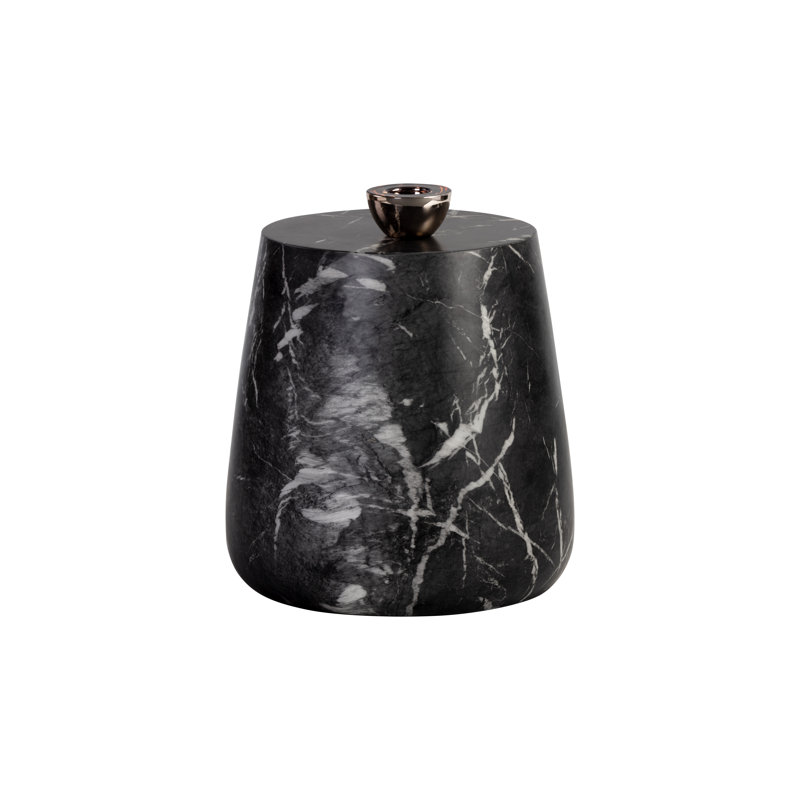 End Table, Black Marble