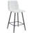 Modern Checkered White Pu Bar Chair , Black Metal Legs, Easy Assembly, Suitable For Bars Two - Piece With Ergonomic Cushion, Pattern, Legs Use