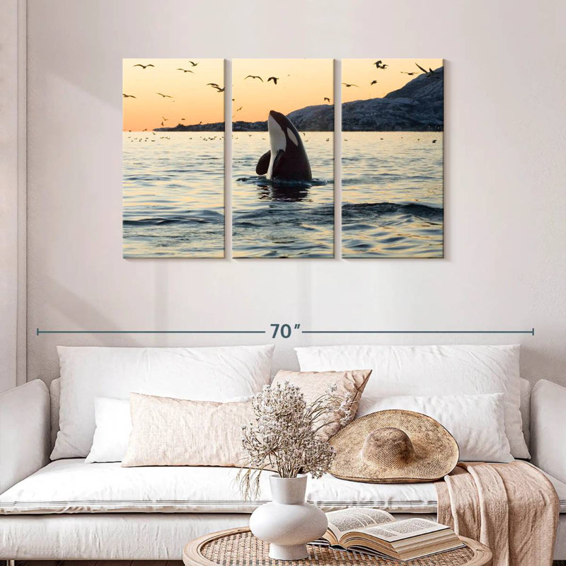 Spyhopping Orca Whale, 28" H x 45" W