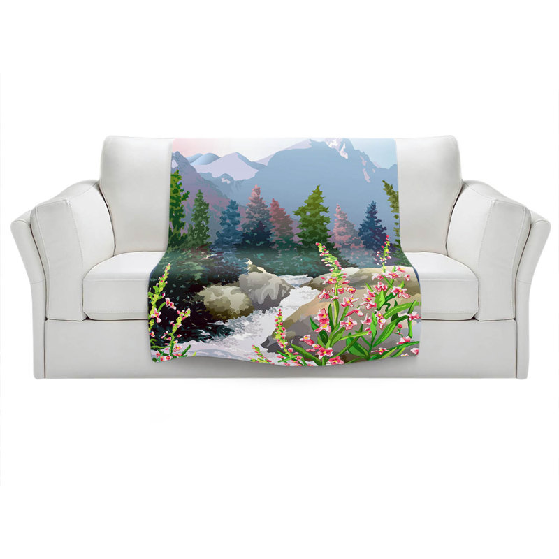 Hand Woven Throw Blanket, 51" x 60"