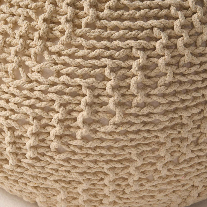 Pouf rond 20 x 20, Ivoire ivoire