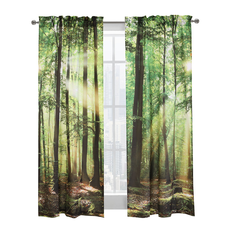 Paire de rideaux semi-transparents avec passe-tringle Brookmont