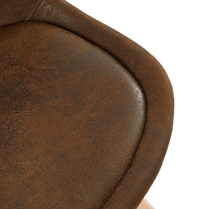 Shirlee 45.5cm H Upholstered Side Chair, Brown, Wood
