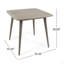 Table d'extérieur carrée en bois d'acacia avec pieds droits-1633009172